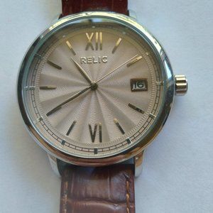 Relic mans watch with date